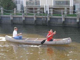 A boat being used at practice